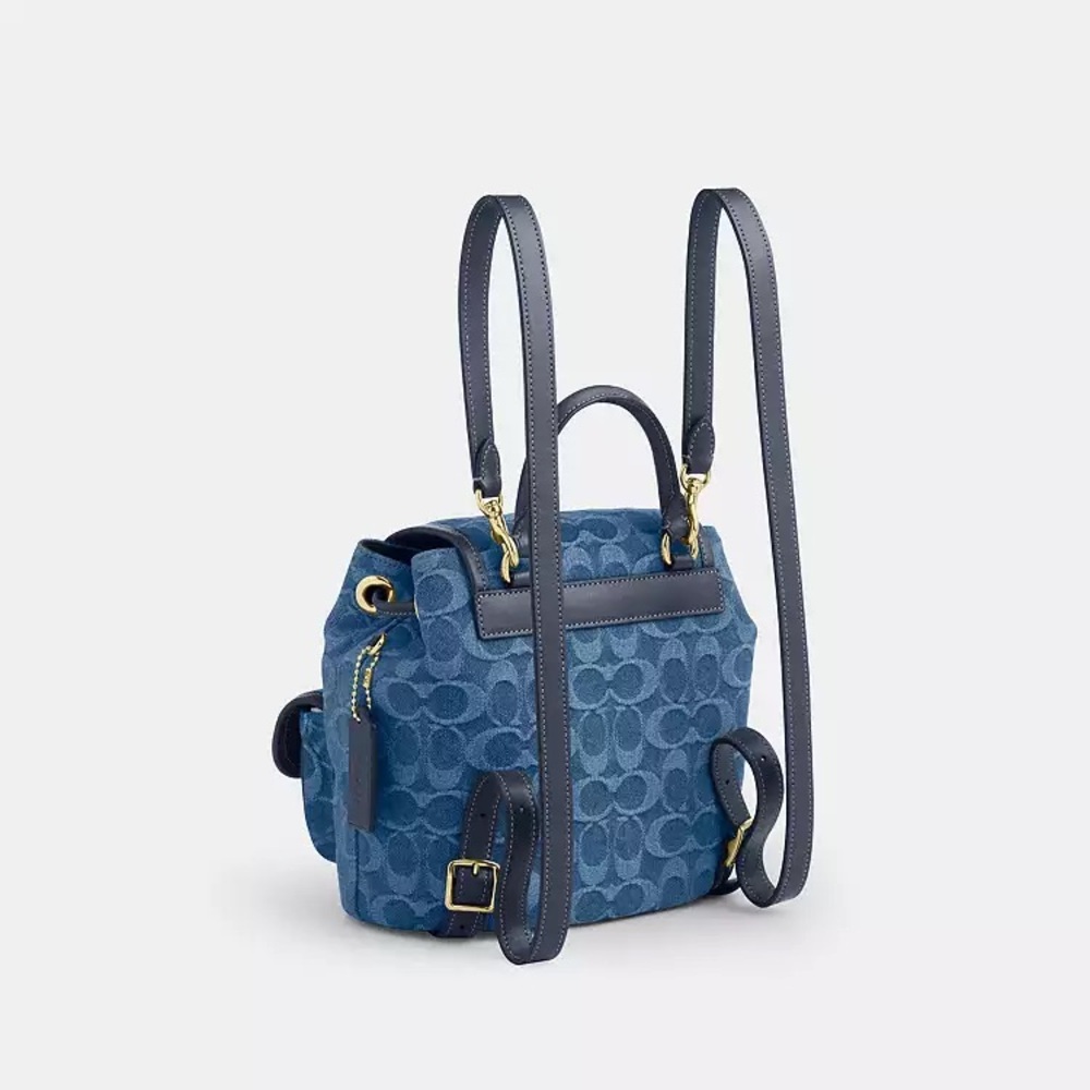 NWT！COACH Hadley Backpack In Signature Denim（CDB95）fast shipping - Picture 10 of 14